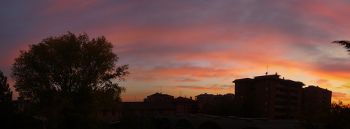 Tramonto, Milano - autunno 2006